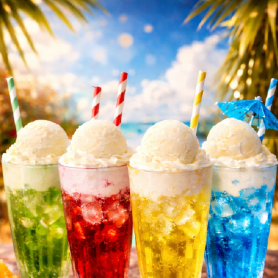 カラフルクリームソーダ